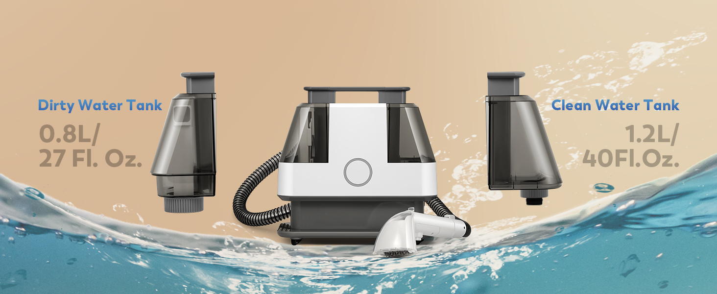 Hapyvergo Upholstery Cleaner Machine 15KPa Portable Carpet