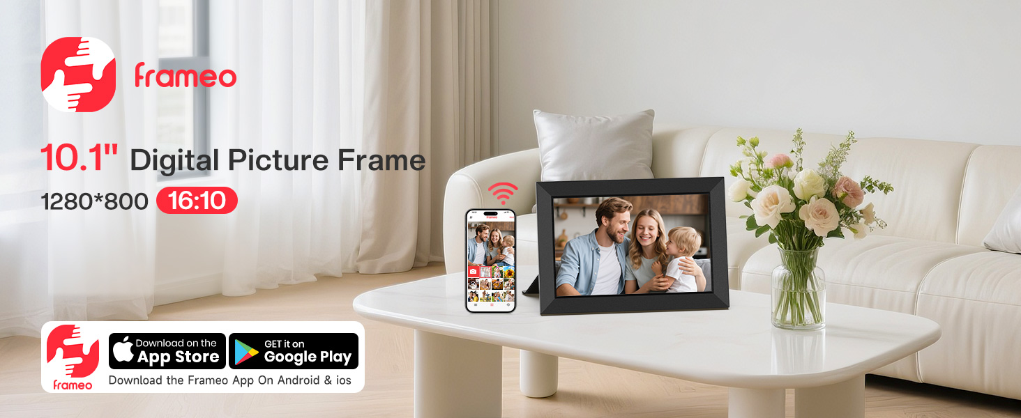 frameo digital frame wifi picture photo video share moment from phone