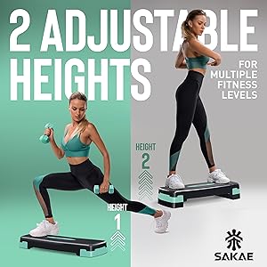 Adjustable Height Aerobic Stepper