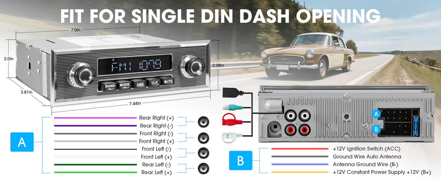 vintage car stereo