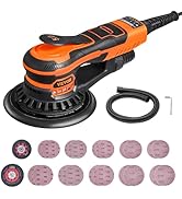 VEVOR Random Orbital Sander 5 & 6-Inch, 350W Brushless Orbital Sander, 10,000 PRM 6 Variable Spee...