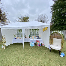 COSTWAY Gazebo Da Giardino 6 X 3 M, Tendone Per Feste Con 4 Pareti Rimovibili, Con Borsa Di Trasporto, Impermeabile Protezione UV, Per Matrimonio Eventi E Barbecue 14 2