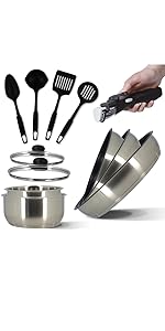 MENASTYL Batterie de cuisine inox amovible 6 pièces IRIS 3 poêles 2 casseroles poignée sécuritaire tous feux Acier inoxy 0bee4d87 4a38 40bd B75a Dc2283bca377. CR557,28,777,1554 PT0 SX150 V1