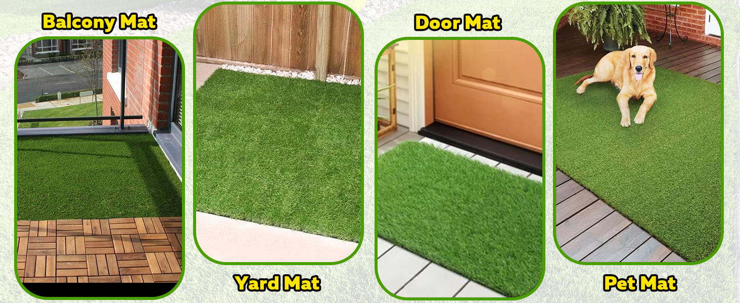 GLOBREEN Puppy Artificial Grass Pee Pad for Dogs Potty Trianing, 2 Pack Replacement