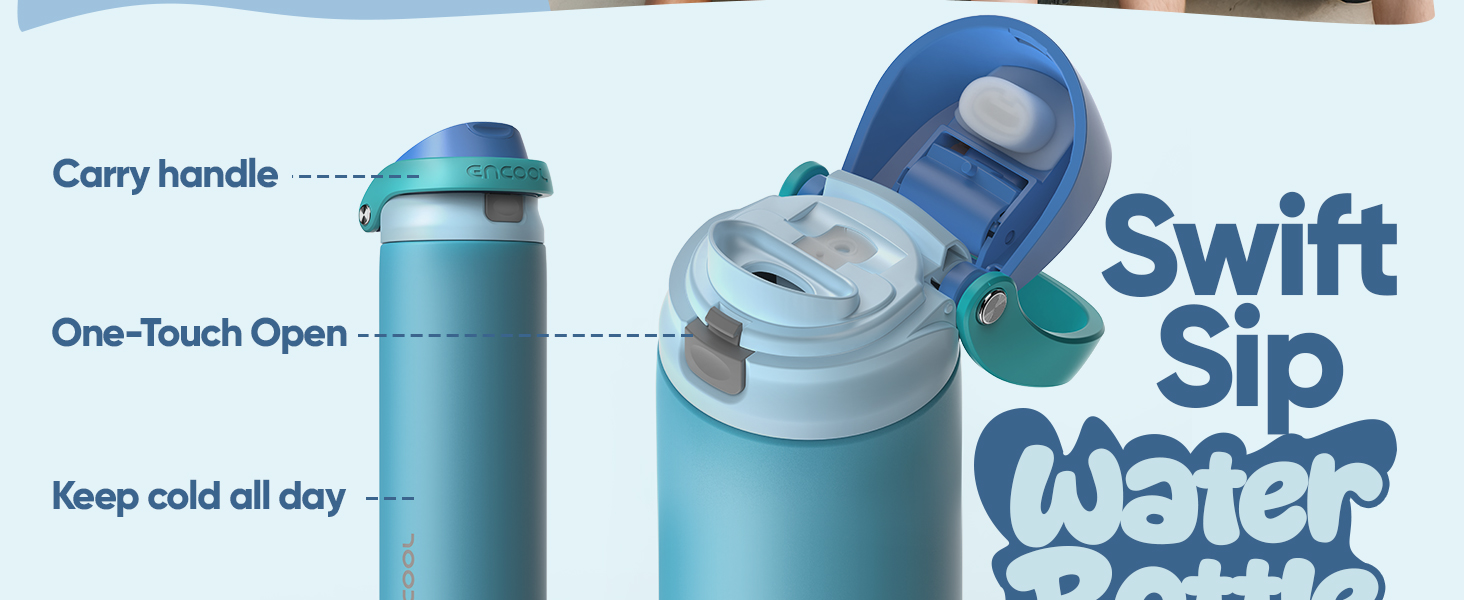 water bottle with straw