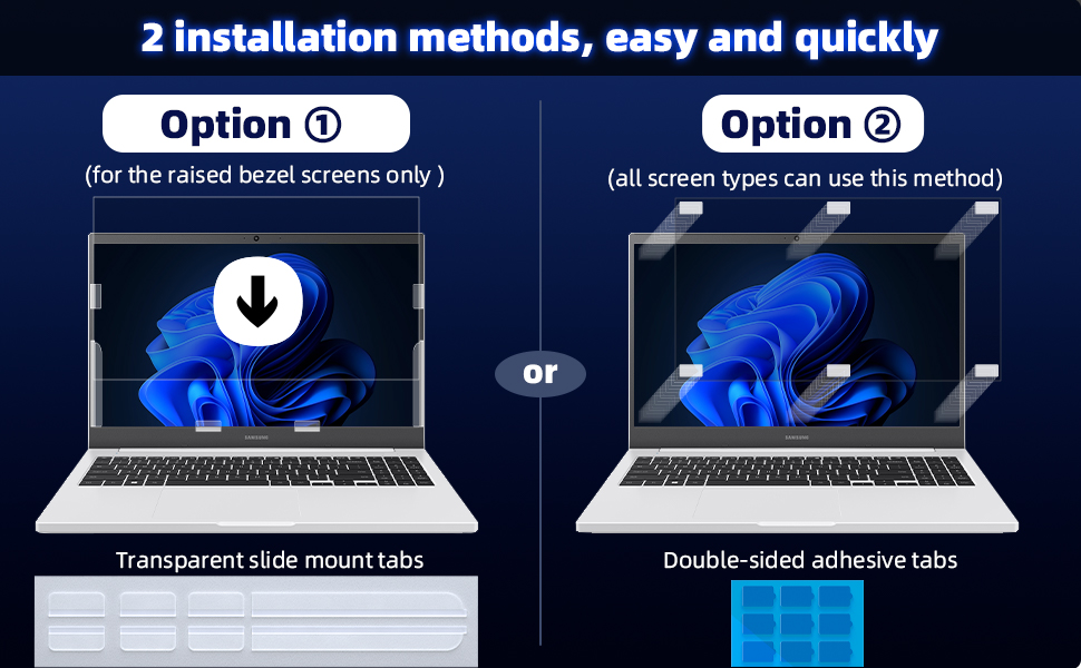 [2 Pack] Laptop Privacy Screen 15.6 Inch Compatible with HP