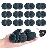Shawya 25 PCS Sanding Discs 2 Inch Quick Change Roll Lock Disc Die Grinder Sanding Disc Fine Surf...