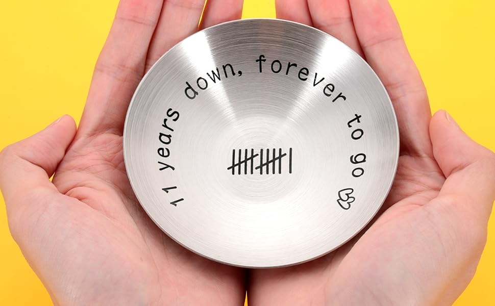 11th Anniversary steel Gifts for Her Him Couple Gifts Ideas