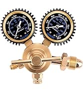 Nitrogen Regulator, IMAGE Nitrogen Gauge with 0-800 PSI Delivery Pressure Equipment Brass, CGA-58...