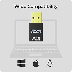 FOXIN WIRELESS USB BT+WiFi ADAPTER FWD 600B
