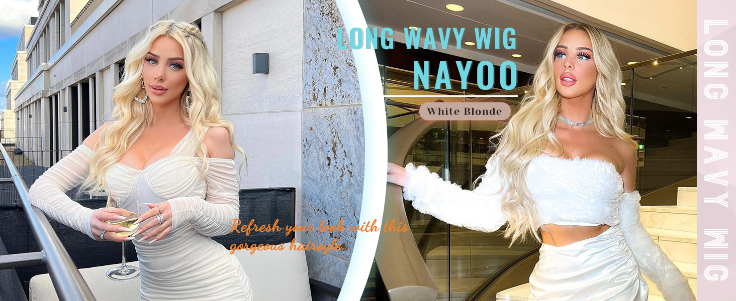 white blonde wig