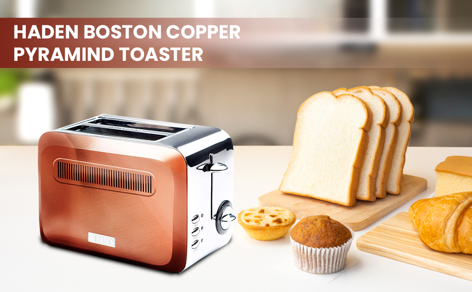 Haden Boston Copper Pyramid 2-Slice Toaster