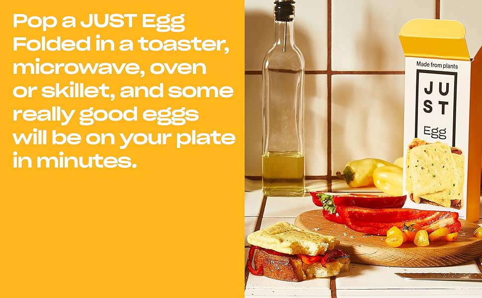 JUST Egg Folded, PlantBased Egg Patty, 4ct Grocery & Gourmet Food