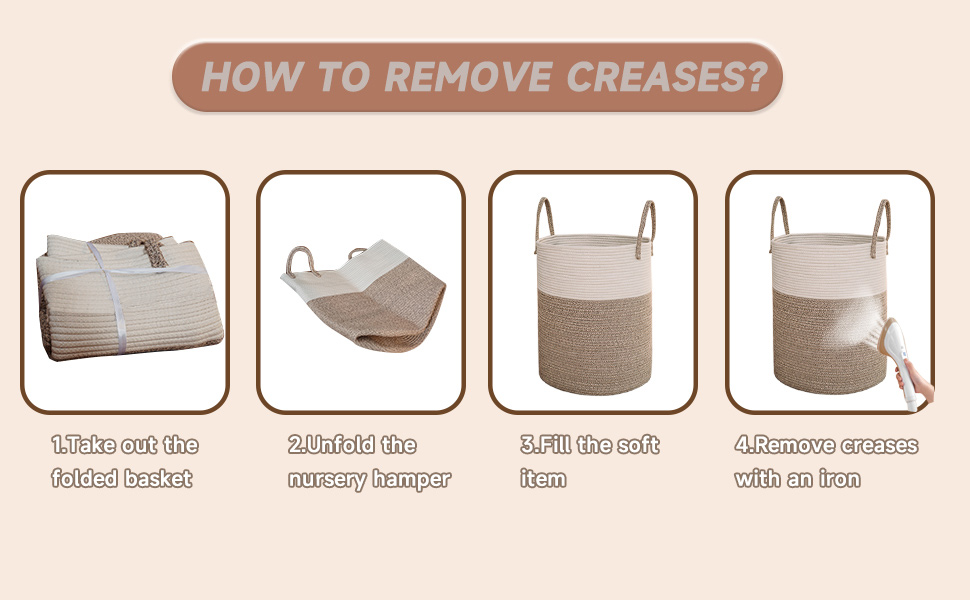 Steps of removing creases