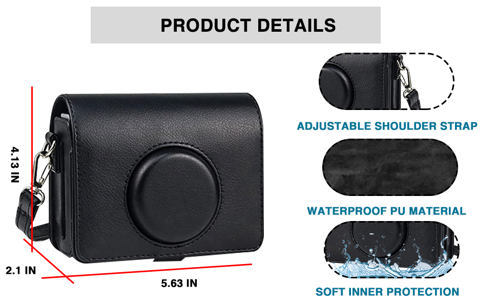 CAIYOULE Camera Case for Fujifilm Instax Mini EVO, Fuji Mini EVO Case Bag with Mini