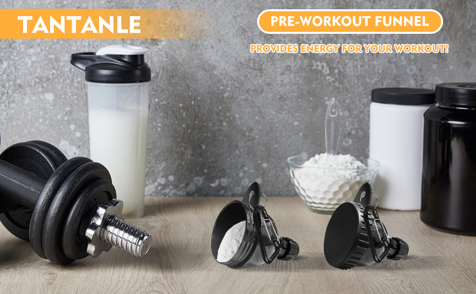 2 Pack Protein Powder Funnel, Portable Protein Powder