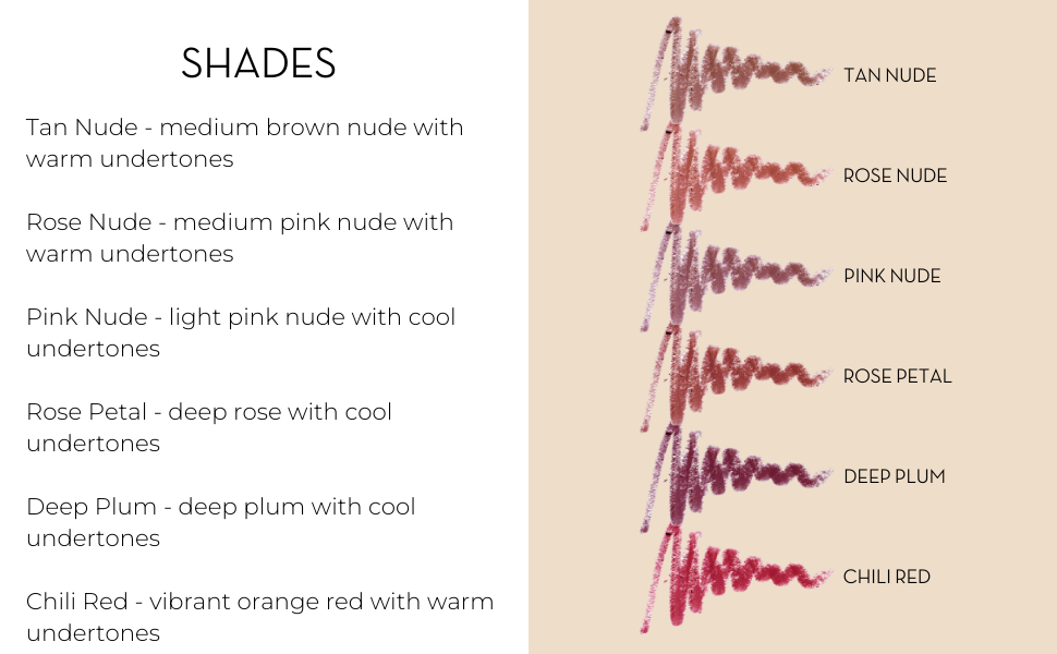 INIKA Organic Lipstick Crayon Shades