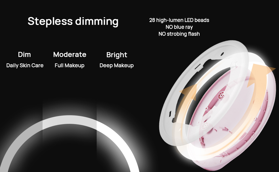 compact mirror with light