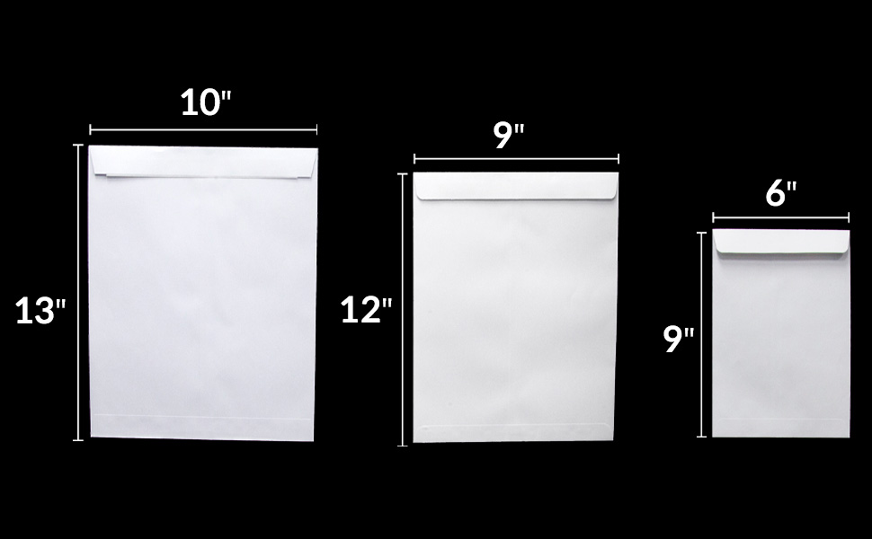 size comparison catalog envelopes