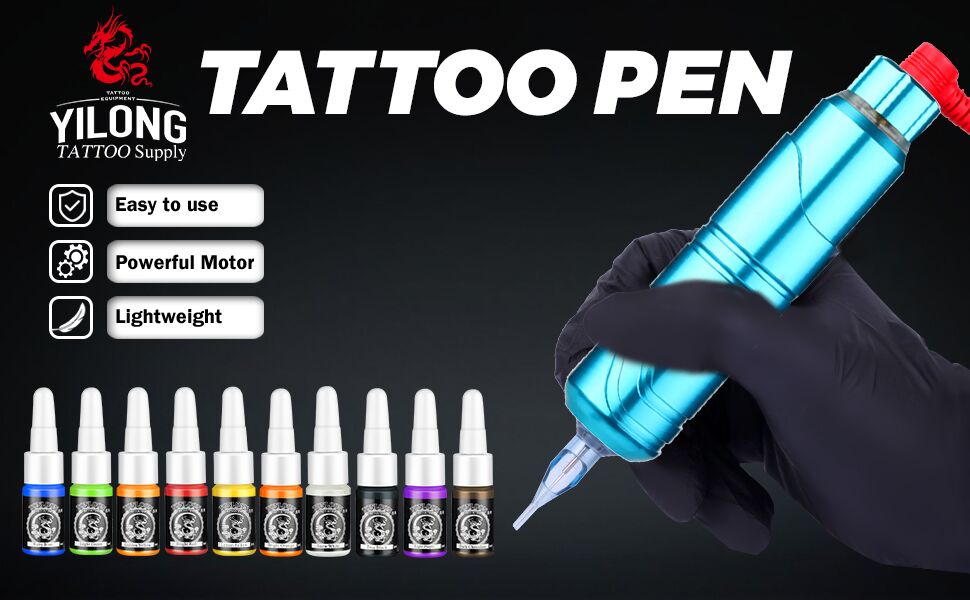 YILONG Tattoo Pen, Rotary Tattoo Machine Kit for Beginners