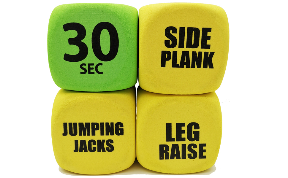 Qidiwin Exercise Foam Dices with Storage BagWorkout Dice