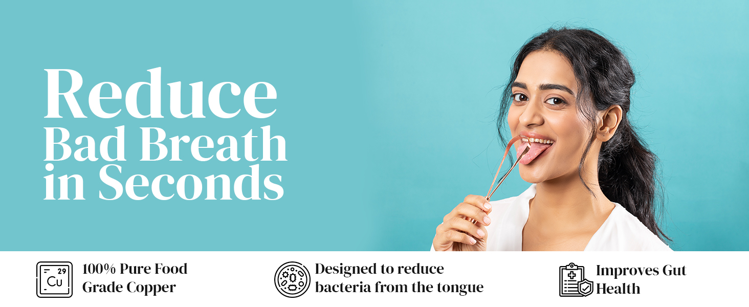 Perfora Copper Tongue Cleaner for Men and Women For Fresh Breath