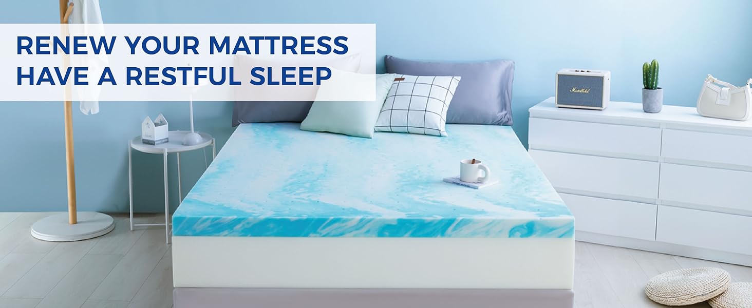 Full Mattress Topper 3 Inch Memory Foam Mattress Topper