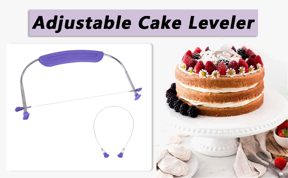 WAFJAMF Adjustable Cake Leveler Cutter with 2 Stainless