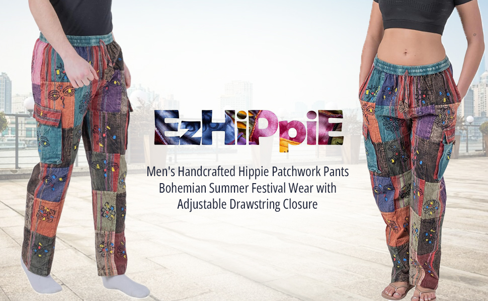 パンツ eaphi cotton lace patchwork pants Hippie Patchwork Pants, Organic Cotton Harem Trousers