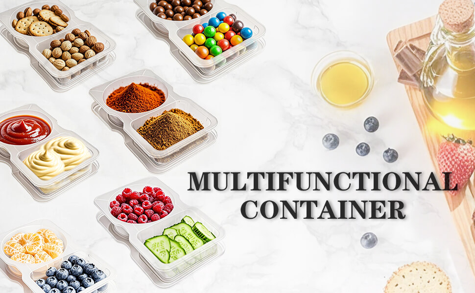 Double Compartment Condiment Containers
