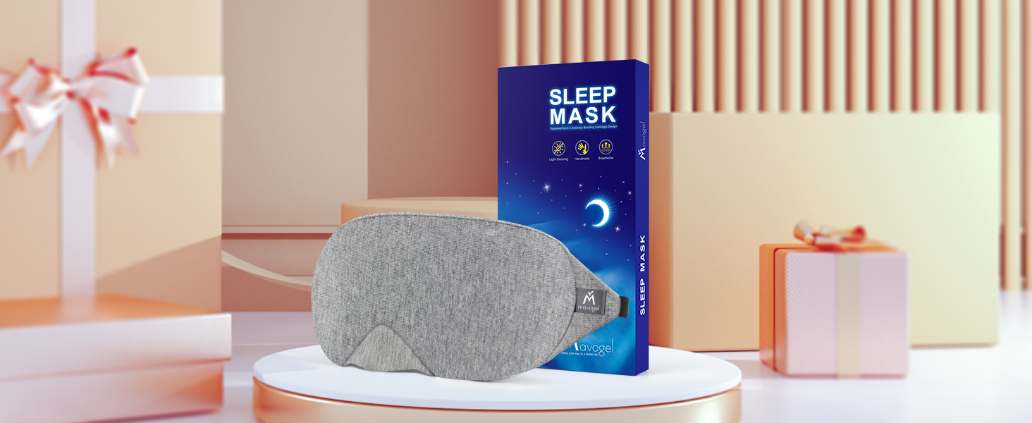 mavogel Cotton Sleep Eye Mask Updated Design Light Blocking Sleep