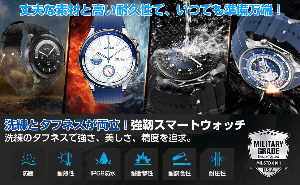 スマートウォッチの男性