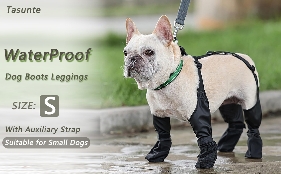 Dog Paw Boot Leggings, Suspender Boots for Small Dogs, Waterproof Dog Boots Anti