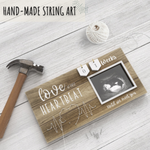 Handmade String-art Heart Pattern