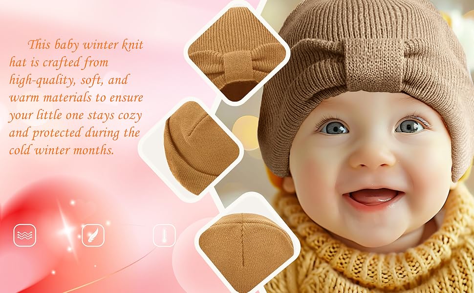 Baby Beanie Winter Hat Knitted Warm Hat