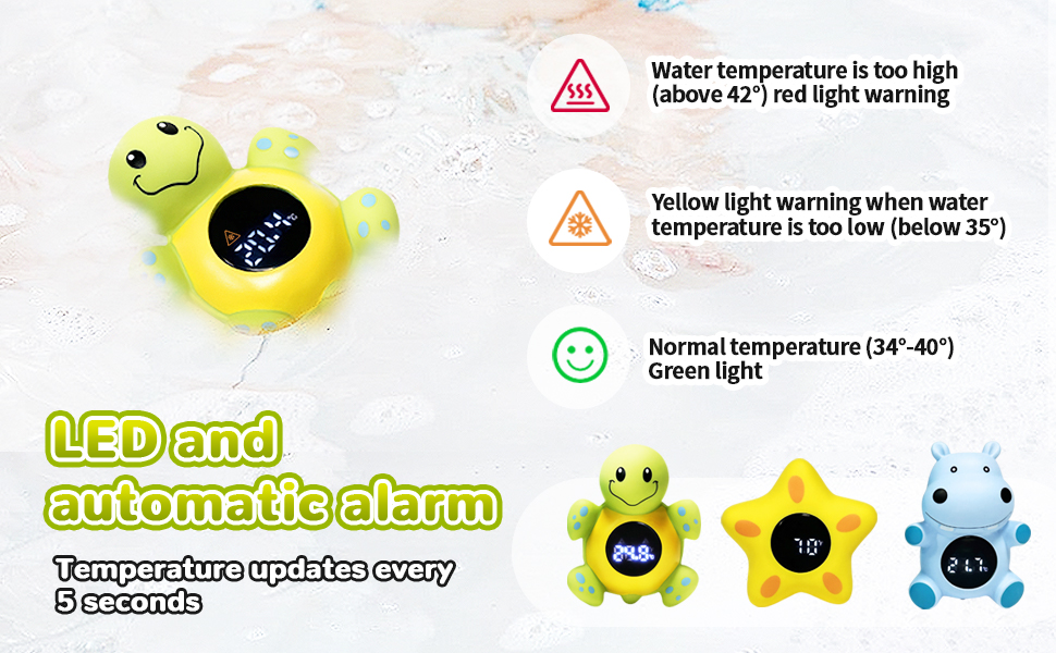 Newborn bath thermometer