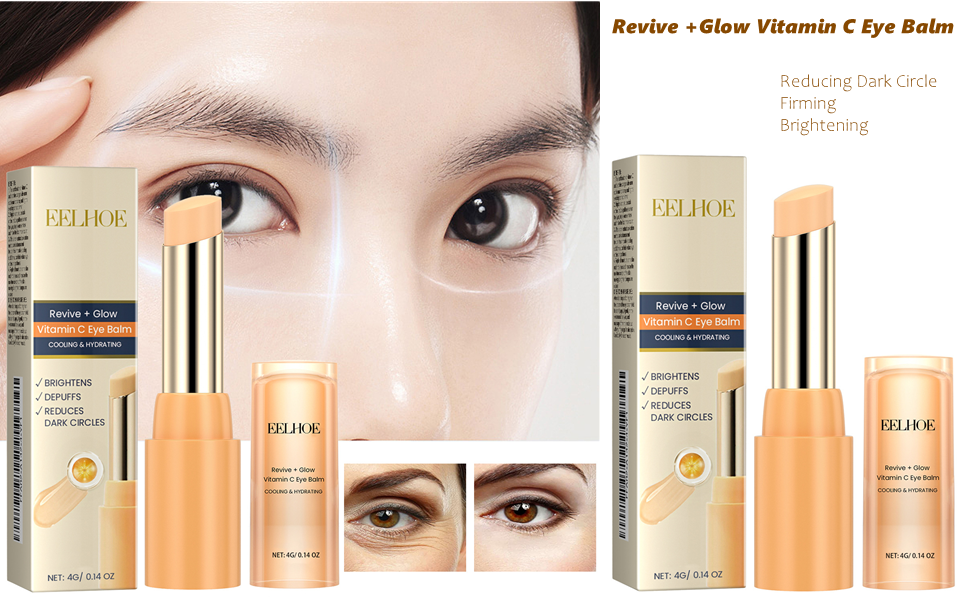 Revive Glow Vitamin C Eye Balm, Hydrating Eye Cream,Improve Dark Circles