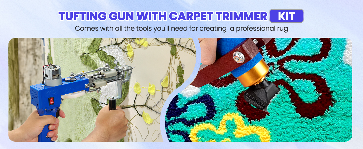 BRSGEER Tufting Gun with Carpet Trimmer Kit