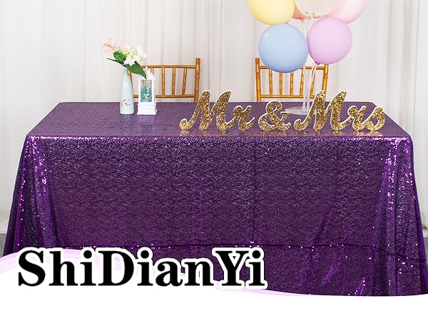 Amazon.com: ShiDianYi Sequin Tablecloth Rectangle 50x72-Inch