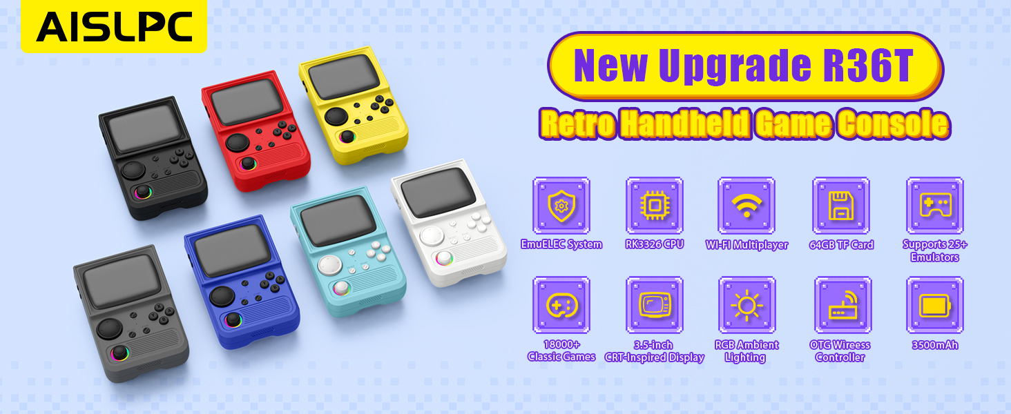 retro handheld game console gaming video consoles stick retroid pocket games hand held gameboy