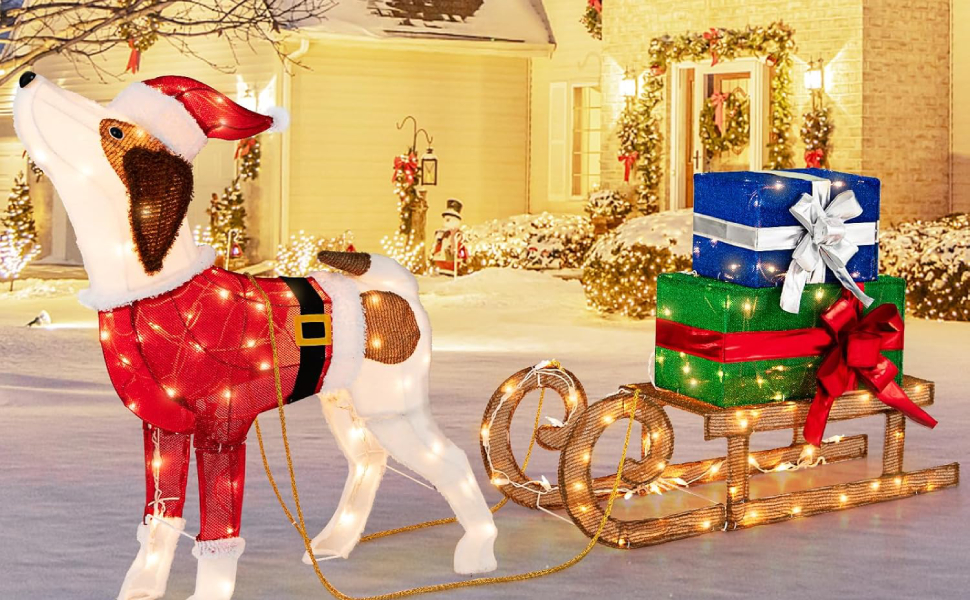 Lighted Christmas Sleigh