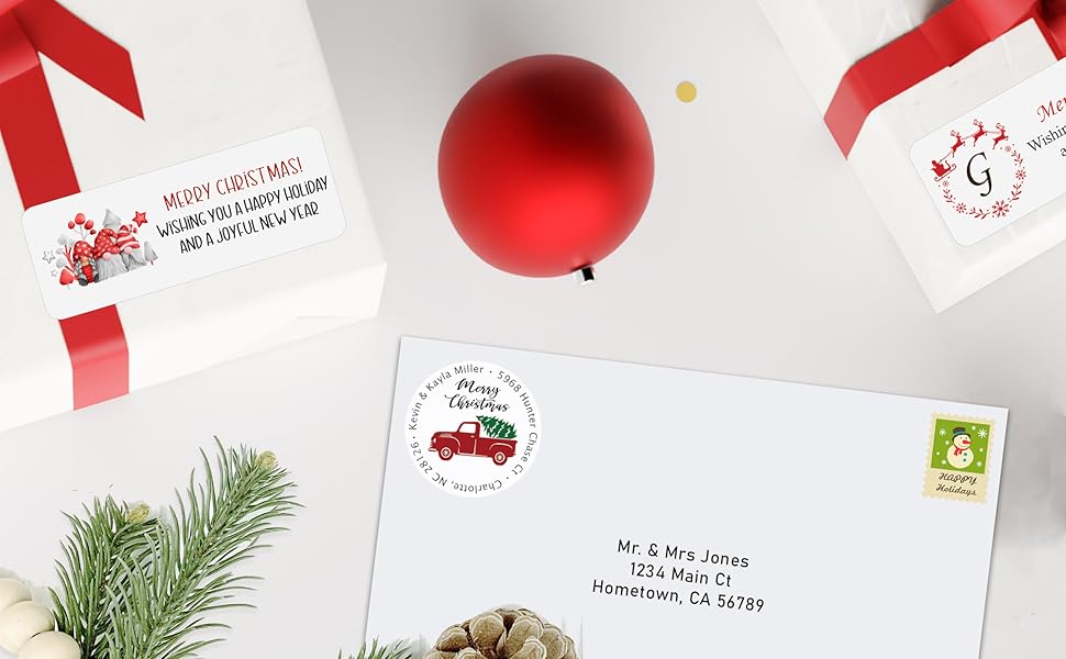 Personalized Return Address Labels Christmas Set of 240