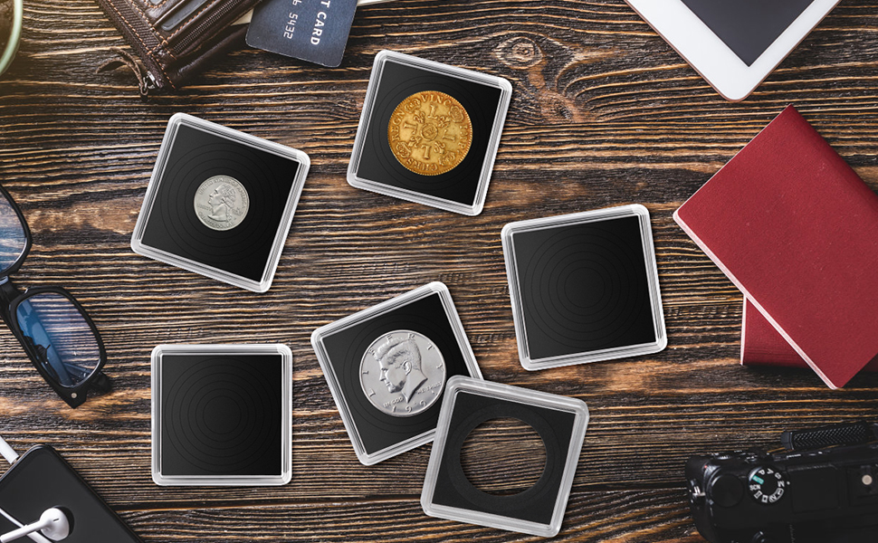 Waenerec 35Pcs Half Dollar Coin Holder Acrylic Coin