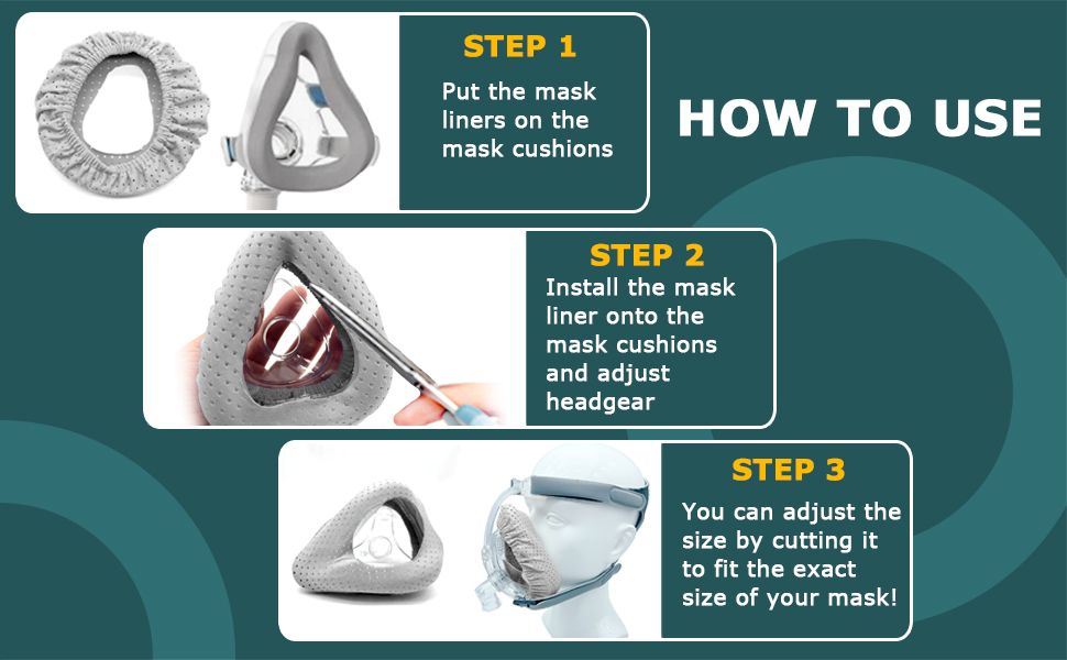 Cpap mask liners resmed headgear