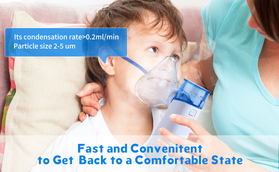 Axitiry Portable Nebulizer Steam Inhaler, Handheld Mesh Nebulizers Cool Mist Steam