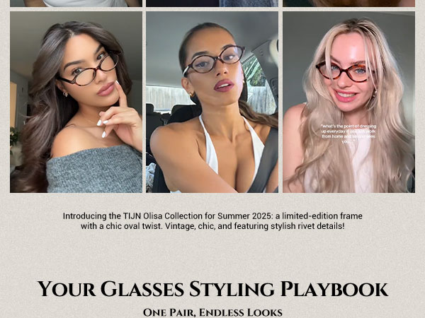 TIJN Olisa Oval Blue Light Blocking Glasses