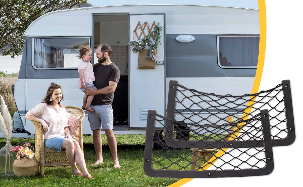 MAGIIN 2 Pcs Storage Nets for Campervan Van Storage Nets Pocket