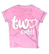 Lalo & Luna Two Cute 2nd Birthday Outfit T-Shirt for 2 Year Old Girl - Second Bday Toddler
