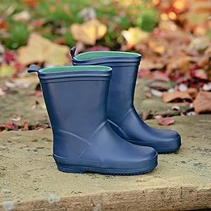 Kids colourful wampool waterproof rubber wellies wellington water comfy cotton warm yellow red blue