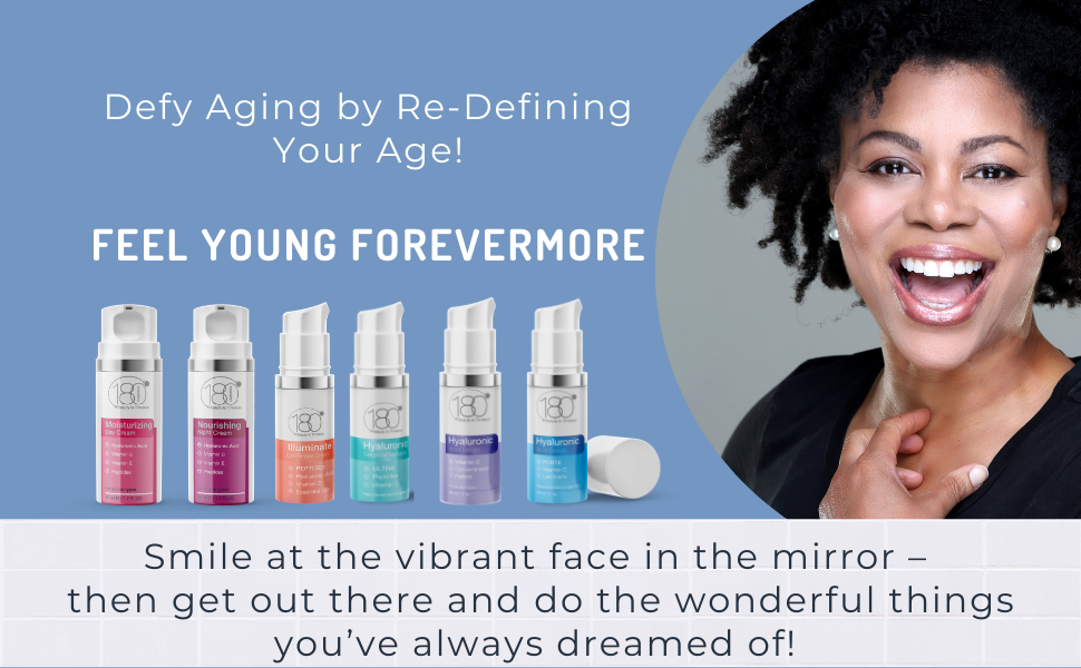 Smile at the vibrant face in the mirror –  and do the wonderful things you’ve always dreamed of!